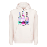Pale Pink pop clink fizz champagne bubbly Premium Hoodie - MaliasSmallBusiness