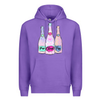 Purple pop clink fizz champagne bubbly Premium Hoodie - MaliasSmallBusiness