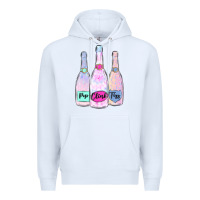 White pop clink fizz champagne bubbly Premium Hoodie - MaliasSmallBusiness