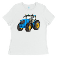 White western farm tractor blue Ladies Tee - Artiststas