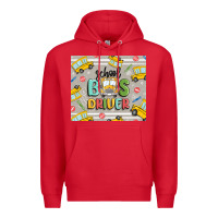 Red school bus driver Premium Hoodie - MaliasSmallBusiness