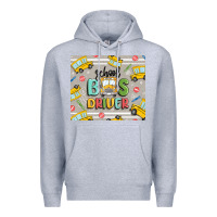 Heather Grey school bus driver Premium Hoodie - MaliasSmallBusiness