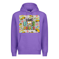 Purple school bus driver Premium Hoodie - MaliasSmallBusiness