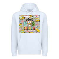 White school bus driver Premium Hoodie - MaliasSmallBusiness