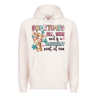 Pale Pink sometimes all you need is a different point of  vi Premium Hoodie - MaliasSmallBusiness