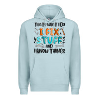 Blue Mist thats what i do i fix stuff and i know things Premium Hoodie - MaliasSmallBusiness
