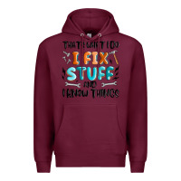 Burgundy thats what i do i fix stuff and i know things Premium Hoodie - MaliasSmallBusiness