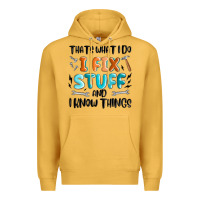 Mustard thats what i do i fix stuff and i know things Premium Hoodie - MaliasSmallBusiness