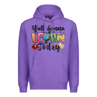 Purple yall gonna learn today Premium Hoodie - MaliasSmallBusiness