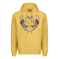 Antique Gold valentines day skeleton Premium Hoodie - MaliasSmallBusiness