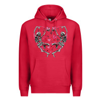 Cardinal valentines day skeleton Premium Hoodie - MaliasSmallBusiness