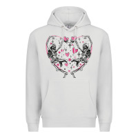 Dove Grey valentines day skeleton Premium Hoodie - MaliasSmallBusiness