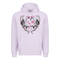 Lilac valentines day skeleton Premium Hoodie - MaliasSmallBusiness