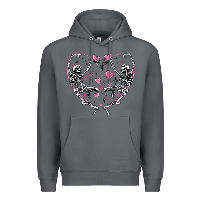 Valentines Day Skeleton Premium Hoodie by MaliasSmallBusiness | Teevron
