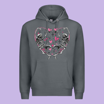 Premium Hoodie valentines day skeleton