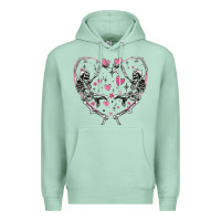 Seafoam valentines day skeleton Premium Hoodie - MaliasSmallBusiness