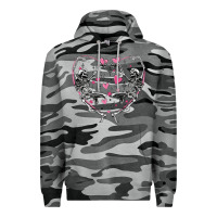 Slate Camo valentines day skeleton Premium Hoodie - MaliasSmallBusiness