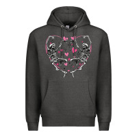 Charcoal Heather valentines day skeleton Premium Hoodie - MaliasSmallBusiness