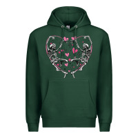 Sports Green valentines day skeleton Premium Hoodie - MaliasSmallBusiness