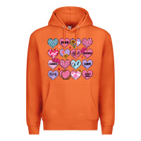 Carrot valentines candy hearts Premium Hoodie - MaliasSmallBusiness