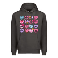 Smoke valentines candy hearts Premium Hoodie - MaliasSmallBusiness