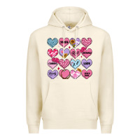 Tofu valentines candy hearts Premium Hoodie - MaliasSmallBusiness