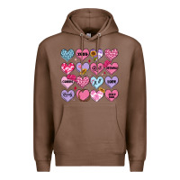 Chestnut valentines candy hearts Premium Hoodie - MaliasSmallBusiness