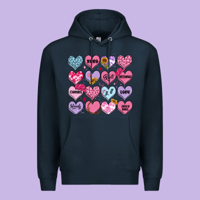 Premium Hoodie valentines candy hearts