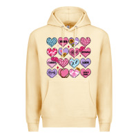 Pina Colada valentines candy hearts Premium Hoodie - MaliasSmallBusiness