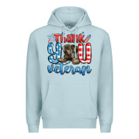 Blue Mist thank you veteran Premium Hoodie - MaliasSmallBusiness