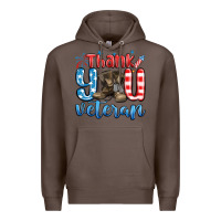 Coffee thank you veteran Premium Hoodie - MaliasSmallBusiness