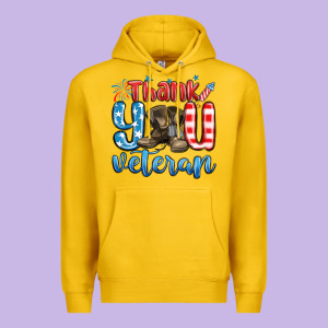 Thank You Veteran Premium Hoodie Designed By Maliassmallbusiness