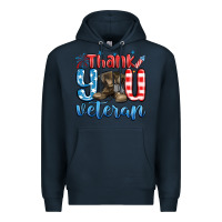 Navy thank you veteran Premium Hoodie - MaliasSmallBusiness