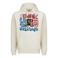 Oatmeal Heather thank you veteran Premium Hoodie - MaliasSmallBusiness