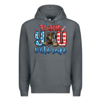 Rock thank you veteran Premium Hoodie - MaliasSmallBusiness