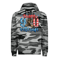 Slate Camo thank you veteran Premium Hoodie - MaliasSmallBusiness