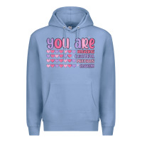 Colony Blue you are valentine Premium Hoodie - MaliasSmallBusiness