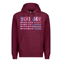 Burgundy you are valentine Premium Hoodie - MaliasSmallBusiness