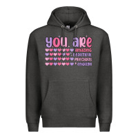 Charcoal Heather you are valentine Premium Hoodie - MaliasSmallBusiness