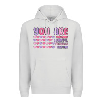 Dove Grey you are valentine Premium Hoodie - MaliasSmallBusiness