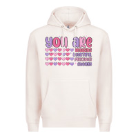 Pale Pink you are valentine Premium Hoodie - MaliasSmallBusiness