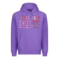 Purple you are valentine Premium Hoodie - MaliasSmallBusiness