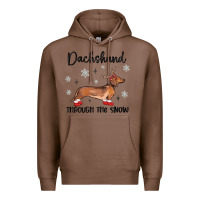 Chestnut dachshund through the snow Premium Hoodie - MaliasSmallBusiness