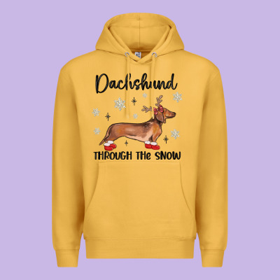 Premium Hoodie dachshund through the snow