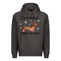 Smoke dachshund through the snow Premium Hoodie - MaliasSmallBusiness