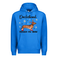 True Royal dachshund through the snow Premium Hoodie - MaliasSmallBusiness