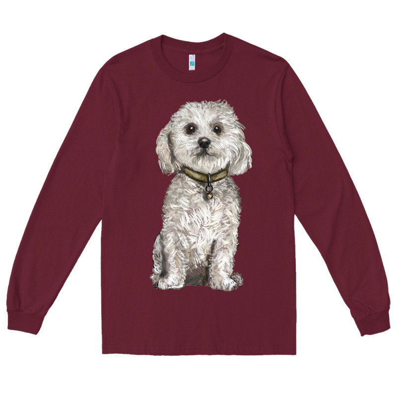 Bichon Frise Dog Long Sleeve Tee by BarkalooDesign | Teevron