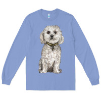 Colony Blue bichon frise dog Long Sleeve Tee - BarkalooDesign