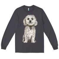 Smoke bichon frise dog Long Sleeve Tee - BarkalooDesign