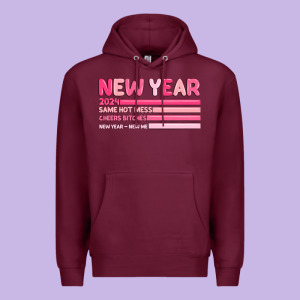 2024 New Year Premium Hoodie Designed By Maliassmallbusiness